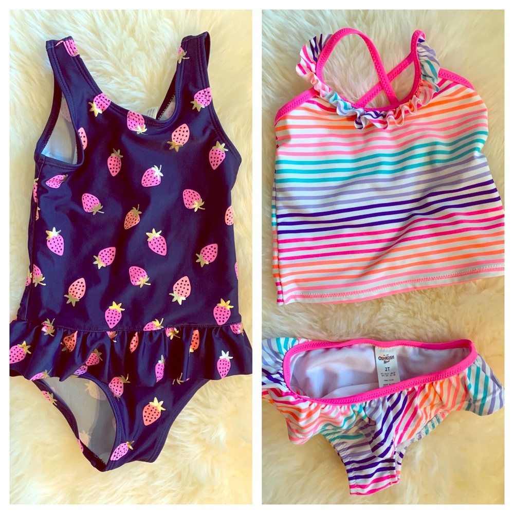 EUC (never worn) 2T/24 month swimsuits